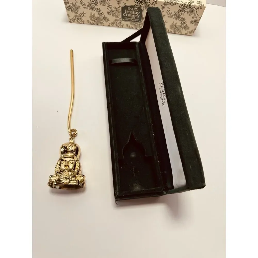 The Bombay Company Godinger Nutcracker Candle Snuffer Gold-Tone Metal Decor